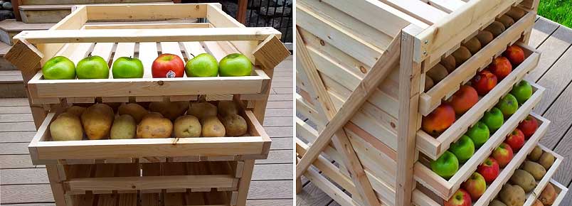 Ящик для хранения урожая овощей и фруктов.