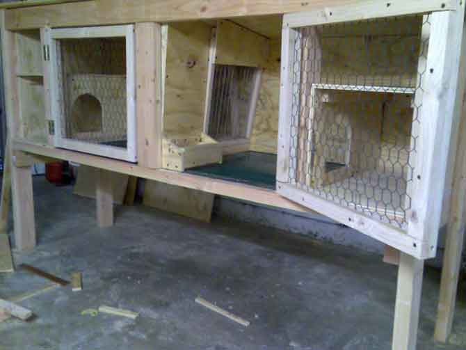 Клетка для кроликов, пошаговавая постройка (rabbit-hutch)
