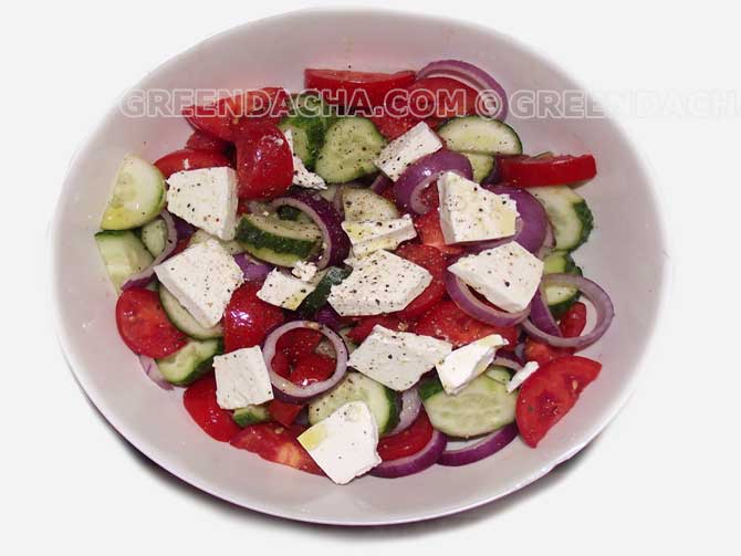 Греческий салат оригинальный рецепт.