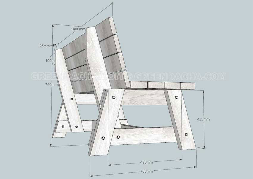 Как сделать скамейку со столиком своими руками: модель в 3D, чертеж, фото, размеры